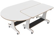 Rechte tafel tbv J-tafel L120 cm Wit Tangara Groothandel voor de Kinderopvang Kinderdagverblijfinrichting